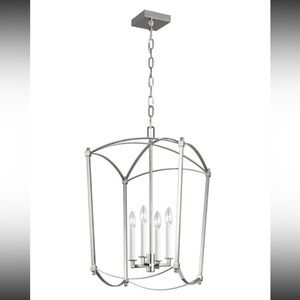Feiss Generation Lighting Steel 4-Light Candle Hanging Lantern